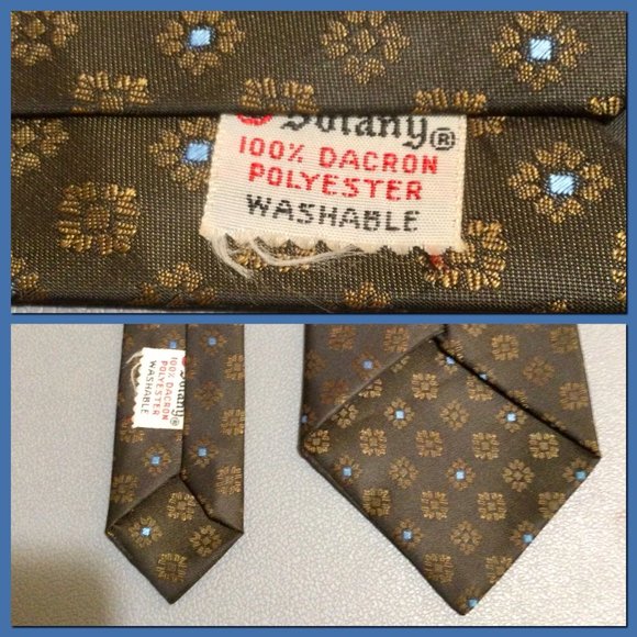 Vtg Shiny Floral Tie_115 - Picture 3 of 5